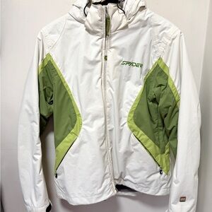 Spyder Lime Green and Black Fleece Jacket with Embroidered Logo